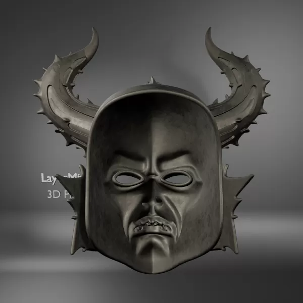 Dark Demon Horned Mask - Model preview 4