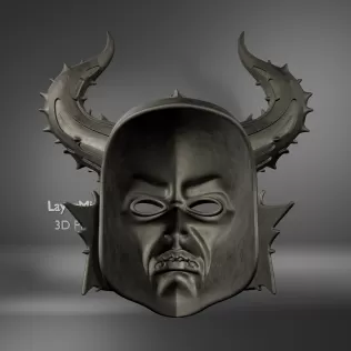 Dark Demon Horned Mask - Model thumbnail 4