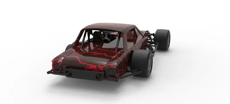 Vintage Asphalt Modified stock car V13 Scale 1:25 - Model preview 18