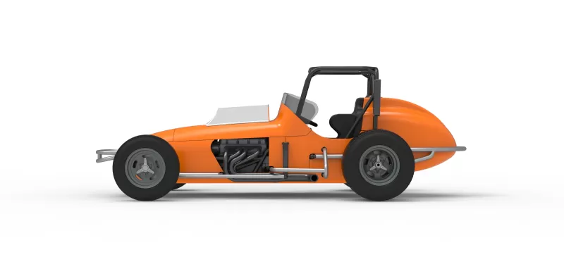 Dirt Silver Crown Champ car Version 2 Scale 1:25 - Model preview 9