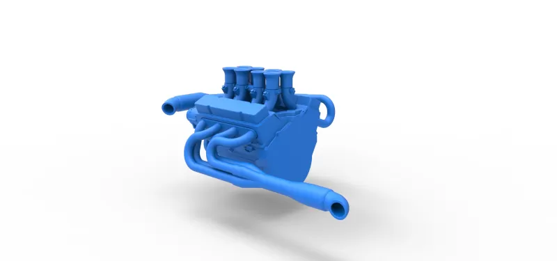 Engine V8 for Supermodified race car Version 3 Scale 1:25 - Model preview 10