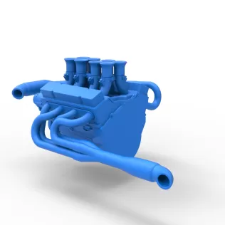 Engine V8 for Supermodified race car Version 3 Scale 1:25 - Model thumbnail 10