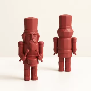 Nutcracker Figure Set | Low Poly 2 pcs Soldiers | Christmas - Model thumbnail 1