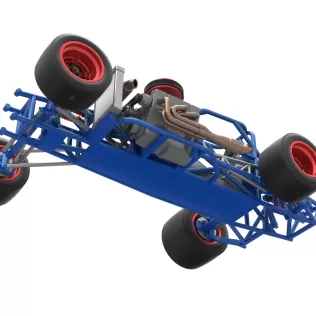 Supermodified front engine race car Base Version 4 Scale 1:25 - Model thumbnail 3