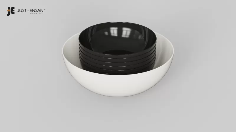 Porcelain Bowl Set - Model preview 4