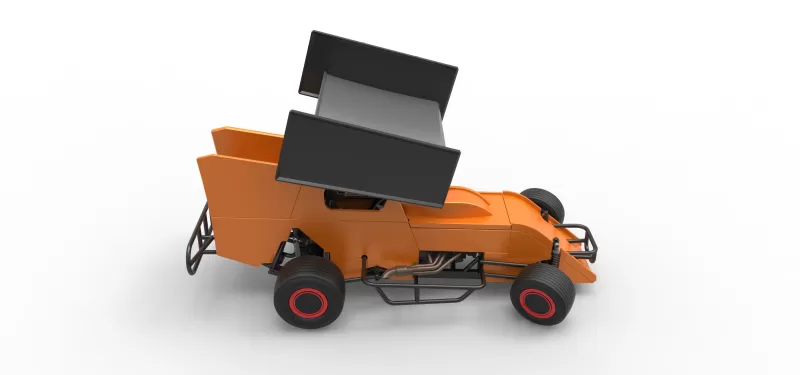 Southern Wing Modified Stock car while turning Scale 1:25 - Model preview 23
