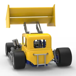 Vintage Winged Supermodified stock car Version 3 Scale 1:25 - Model thumbnail 14