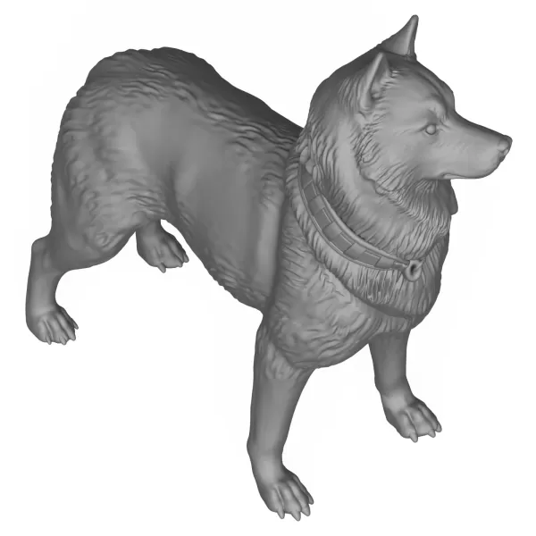 3D Printable Dog Standing Pose - Model preview 5