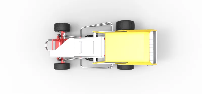 Vintage Dirt Modified stock car Version 7 Scale 1:25 - Model preview 11