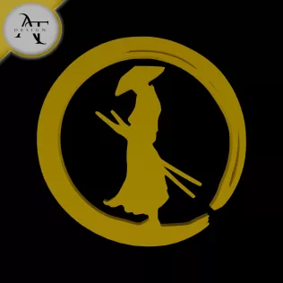 Samurai - Silhouette - 2D Wall Art Decor