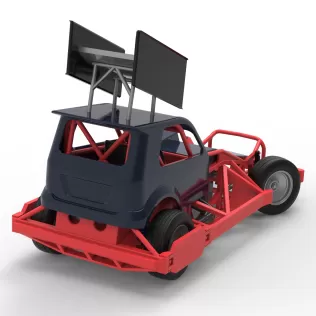 New Zealand Superstock car while turning Version 5 Scale 1:25 - Model thumbnail 18
