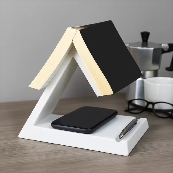 Triangle Book Holder, Tablet; Kindle; Cup Holder, Table or Night - Model preview 2