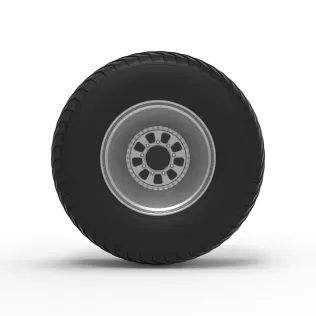 Rear wheel from Pulling tractor 4 Scale 1:25 - Model thumbnail 5