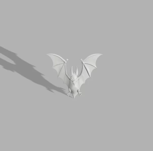 Hanging Bat Ornament - Spooky Miniature - Model preview 4