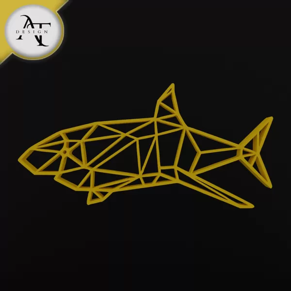 Shark - Geometric - 2D Wall Art Decor - Model preview 1