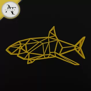 Shark - Geometric - 2D Wall Art Decor