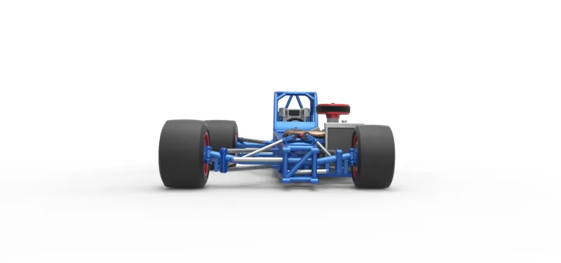 Supermodified front engine race car Base Version 4 Scale 1:25 - Model preview 7