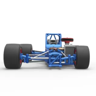 Supermodified front engine race car Base Version 4 Scale 1:25 - Model thumbnail 7