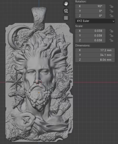 Sky Wanderer Pendant - Model preview 1