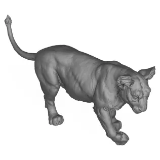 3D Printable Lion Cub - Model thumbnail 6
