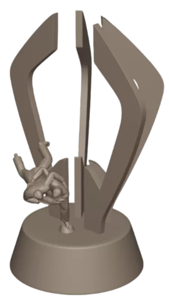 3D Judo Trophy – Premium Model for 3D Printing! - Model preview 10