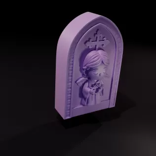 Chibi Angel with Crown of Thorns 3D Printable Model - Model thumbnail 3