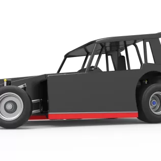 Vintage Dirt Modified stock car V6 while turning Scale 1:25 - Model thumbnail 2