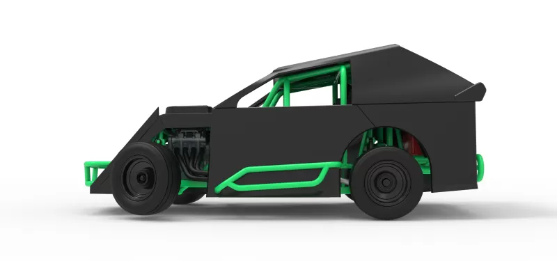 Mod Lite Race car while turning Scale 1:25 - Model preview 9