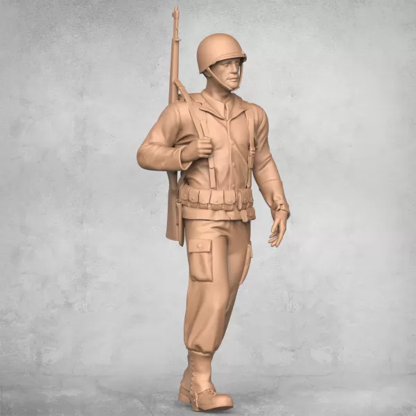 Standing Military Soldier - Model preview 3