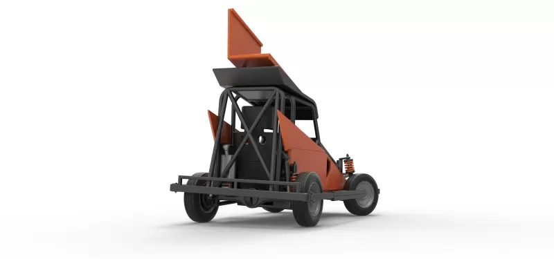 New Zealand Ministock car while turning Version 2 Scale 1 to 25 - Model preview 19