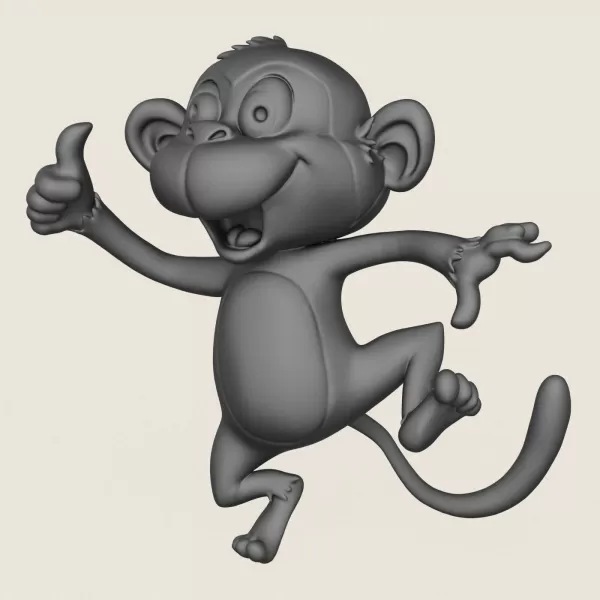 Monkey Toy Print Ready 3D Model - Model preview 1