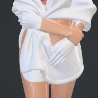 Frau vom duschen mit bademantel - Model thumbnail 1