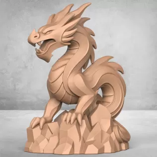 Ancient Chinese Dragon Statue
