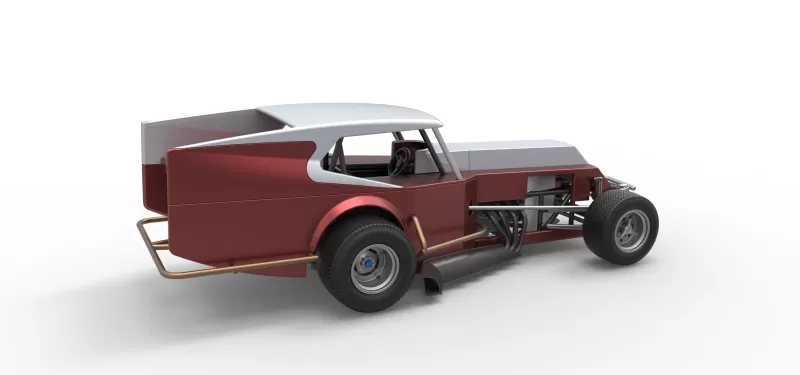 Vintage Dirt Modified stock car Version 5 Scale 1:25 - Model preview 20