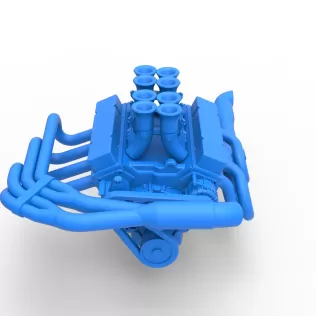 Engine V8 for Supermodified race car Version 3 Scale 1:25 - Model thumbnail 6