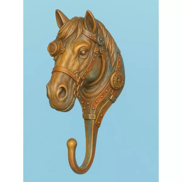 ✅ STL File Description – Steampunk Horse Wall Hook - Model preview 1