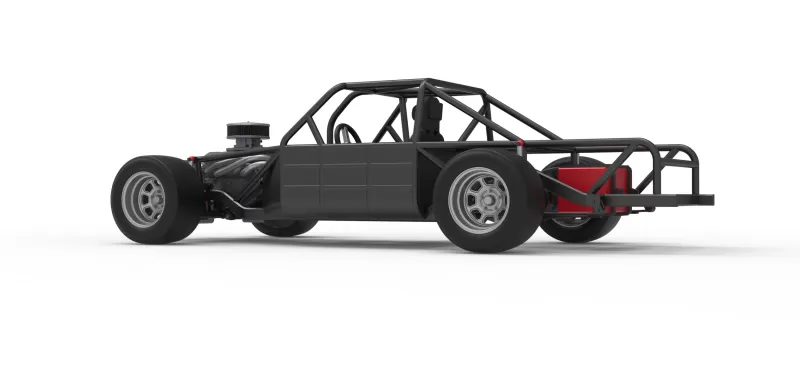 Vintage Asphalt Modified stock car Base V7 Scale 1:25 - Model preview 12