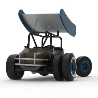Vintage Winged Supermodified for Dirt while turning V2 1:25 - Model thumbnail 19