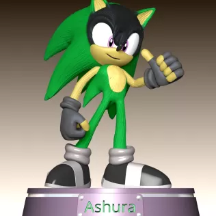 Ashura the Hedgehog - Model thumbnail 2