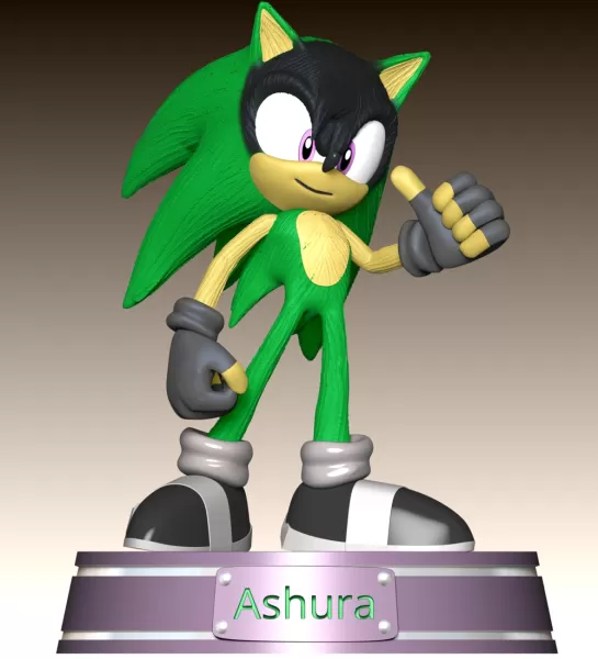 Ashura the Hedgehog - Model preview 2