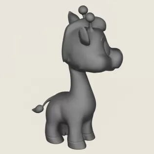 Cartoon Giraffe Print Ready 3D Model - Model thumbnail 4