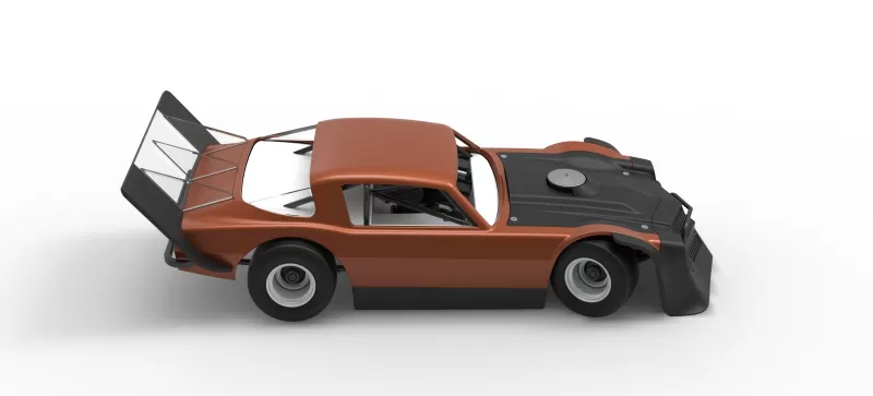 Vintage Dirt late model Race car V4 while turning Scale 1:25 - Model preview 23