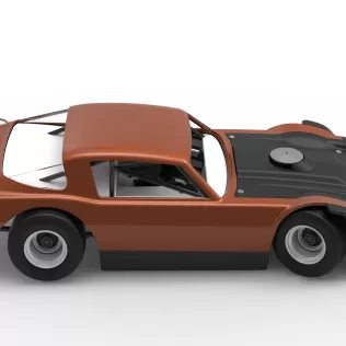 Vintage Dirt late model Race car V4 while turning Scale 1:25 - Model thumbnail 23