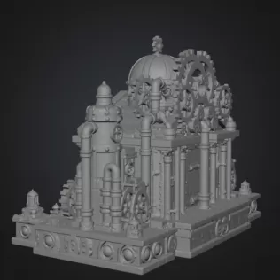 Grand Steampunk Gearworks Castle STL File for 3D Print - Model thumbnail 12