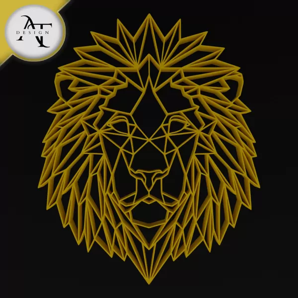 Lion - Geometric - 2D Wall Art Decor - Model preview 1