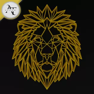 Lion - Geometric - 2D Wall Art Decor
