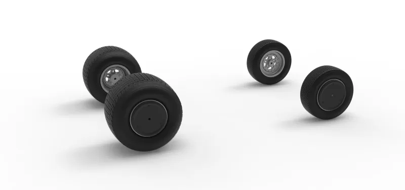 Wheel Set of Dirt Silver Crown Car Scale 1:25 - Model preview 10