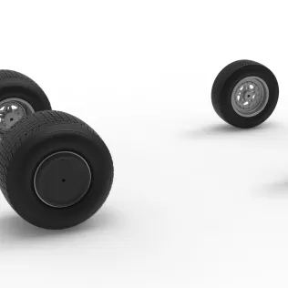 Wheel Set of Dirt Silver Crown Car Scale 1:25 - Model thumbnail 10