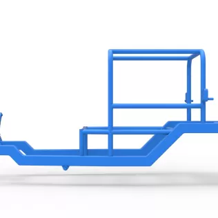 Frame of Vintage Supermodified stock car V2 Scale 1:25 - Model thumbnail 7