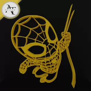 Spidey - Little Spiderman - Marvel - Silhouette - 2D Wall Art